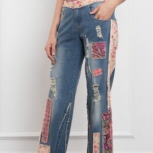 194 NWT BlueVelvet Rip/Patchwork Vintage Jean Pant